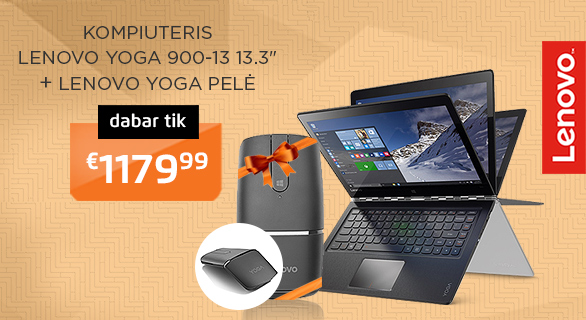 Kompiuteris Lenovo Yoga 900 ir Lenovo Yoga pelė dovanų!